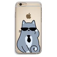 CaseCompany Cool cat: iPhone 6 Plus / 6S Plus Transparant Hoesje