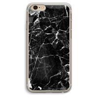 CaseCompany Zwart Marmer 2: iPhone 6 Plus / 6S Plus Transparant Hoesje