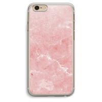 CaseCompany Roze marmer: iPhone 6 Plus / 6S Plus Transparant Hoesje