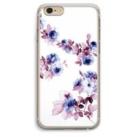 CaseCompany Waterverf bloemen: iPhone 6 Plus / 6S Plus Transparant Hoesje
