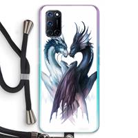 CaseCompany Yin Yang Dragons: Oppo A92 Transparant Hoesje met koord