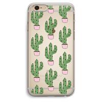 CaseCompany Cactus Lover: iPhone 6 Plus / 6S Plus Transparant Hoesje