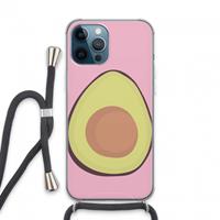 CaseCompany Avocado: iPhone 13 Pro Max Transparant Hoesje met koord
