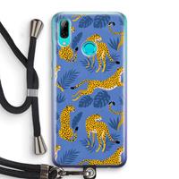 CaseCompany Luipaard: Huawei P Smart (2019) Transparant Hoesje met koord