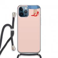 CaseCompany High heels: iPhone 13 Pro Max Transparant Hoesje met koord
