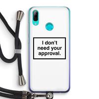 CaseCompany Don't need approval: Huawei P Smart (2019) Transparant Hoesje met koord