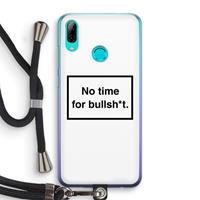 CaseCompany No time: Huawei P Smart (2019) Transparant Hoesje met koord