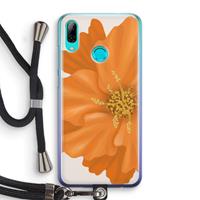CaseCompany Orange Ellila flower: Huawei P Smart (2019) Transparant Hoesje met koord