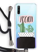 CaseCompany I love cacti: Huawei P Smart Pro Transparant Hoesje met koord