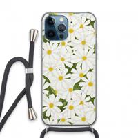 CaseCompany Summer Daisies: iPhone 13 Pro Max Transparant Hoesje met koord