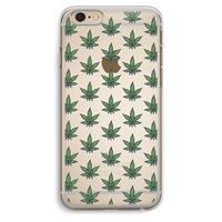 CaseCompany Weed: iPhone 6 Plus / 6S Plus Transparant Hoesje