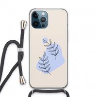 CaseCompany Leaf me if you can: iPhone 13 Pro Max Transparant Hoesje met koord