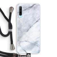 CaseCompany Witte marmer: Huawei P Smart Pro Transparant Hoesje met koord