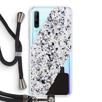 CaseCompany Gespikkelde marmer: Huawei P Smart Pro Transparant Hoesje met koord