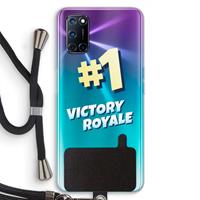CaseCompany Victory Royale: Oppo A92 Transparant Hoesje met koord