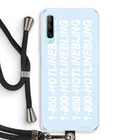 CaseCompany Hotline bling blue: Huawei P Smart Pro Transparant Hoesje met koord