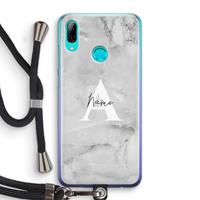 CaseCompany Ivory Marble: Huawei P Smart (2019) Transparant Hoesje met koord