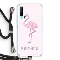 CaseCompany Pink positive: Huawei P Smart Pro Transparant Hoesje met koord