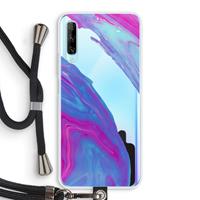 CaseCompany Zweverige regenboog: Huawei P Smart Pro Transparant Hoesje met koord