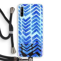 CaseCompany Blauwe pijlen: Huawei P Smart Pro Transparant Hoesje met koord