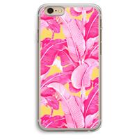 CaseCompany Pink Banana: iPhone 6 Plus / 6S Plus Transparant Hoesje