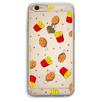 CaseCompany Chicken 'n Fries: iPhone 6 Plus / 6S Plus Transparant Hoesje