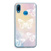 CaseCompany White butterfly: Huawei P20 Lite Transparant Hoesje