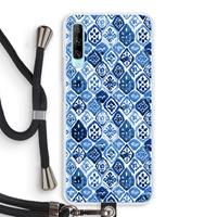 CaseCompany Blauw motief: Huawei P Smart Pro Transparant Hoesje met koord