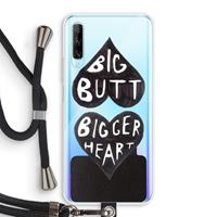 CaseCompany Big butt bigger heart: Huawei P Smart Pro Transparant Hoesje met koord
