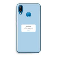 CaseCompany Reminder: Huawei P20 Lite Transparant Hoesje