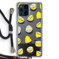 CaseCompany When Life Gives You Lemons...: Oppo Find X3 Transparant Hoesje met koord