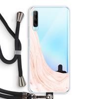 CaseCompany Peach bath: Huawei P Smart Pro Transparant Hoesje met koord