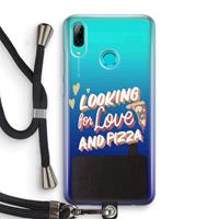 CaseCompany Pizza is the answer: Huawei P Smart (2019) Transparant Hoesje met koord