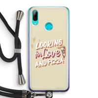CaseCompany Pizza is the answer: Huawei P Smart (2019) Transparant Hoesje met koord