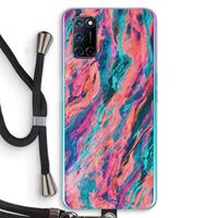 CaseCompany Electric Times: Oppo A92 Transparant Hoesje met koord