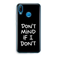 CaseCompany Don't Mind: Huawei P20 Lite Transparant Hoesje