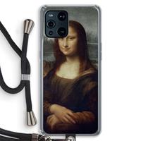 CaseCompany Mona Lisa: Oppo Find X3 Transparant Hoesje met koord