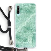 CaseCompany Groen marmer: Huawei P Smart Pro Transparant Hoesje met koord