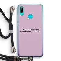 CaseCompany uw waarde daalt niet: Huawei P Smart (2019) Transparant Hoesje met koord