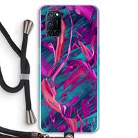 CaseCompany Pink Clouds: Oppo A92 Transparant Hoesje met koord