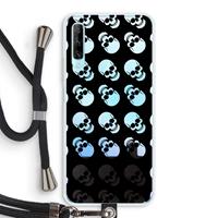 CaseCompany Musketon Skulls: Huawei P Smart Pro Transparant Hoesje met koord