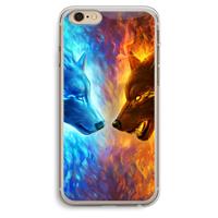 CaseCompany Fire & Ice: iPhone 6 Plus / 6S Plus Transparant Hoesje