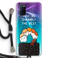 CaseCompany You're Shrimply The Best: Oppo A92 Transparant Hoesje met koord