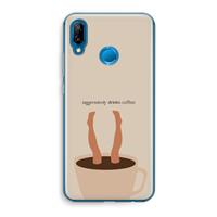 CaseCompany Aggressively drinks coffee: Huawei P20 Lite Transparant Hoesje