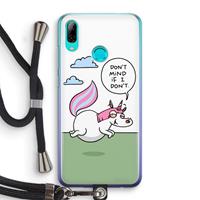 CaseCompany Unicorn: Huawei P Smart (2019) Transparant Hoesje met koord