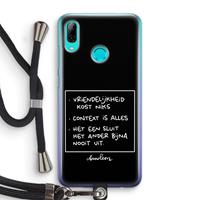 CaseCompany Mijn Motto's: Huawei P Smart (2019) Transparant Hoesje met koord