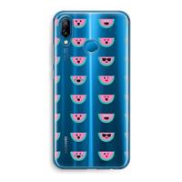 CaseCompany Smiley watermeloenprint: Huawei P20 Lite Transparant Hoesje