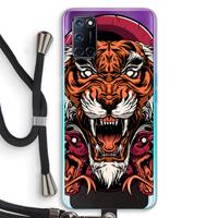 CaseCompany Tiger and Rattlesnakes: Oppo A92 Transparant Hoesje met koord