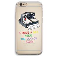 CaseCompany Smile: iPhone 6 Plus / 6S Plus Transparant Hoesje