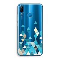CaseCompany Gekleurde driehoekjes blauw: Huawei P20 Lite Transparant Hoesje